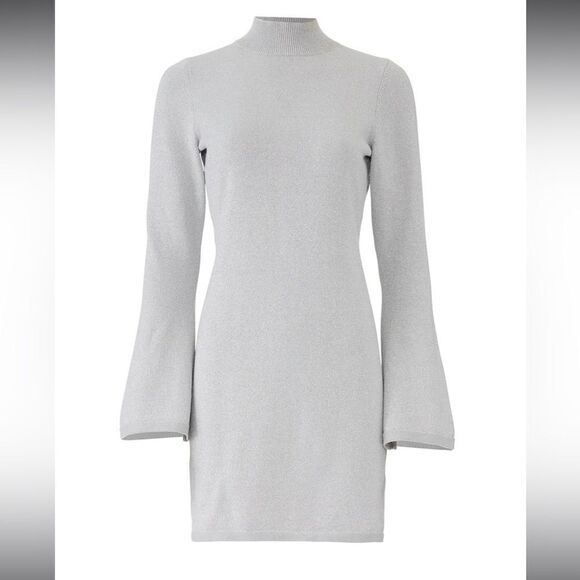 Stylestalker | Tamara Sparkly Knit Long Sleeve Sweater Mini Dress Size XL - Picture 5 of 10